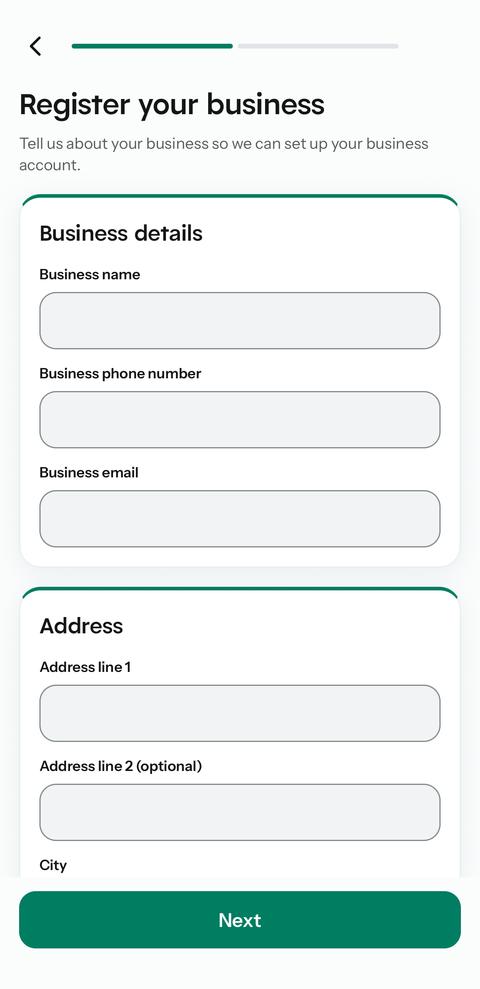 Register a business