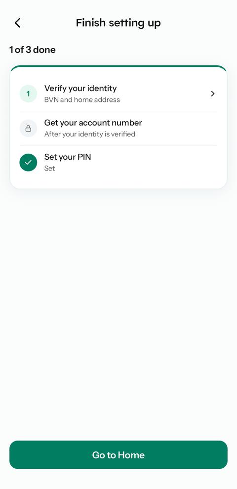 Finish setting up checklist